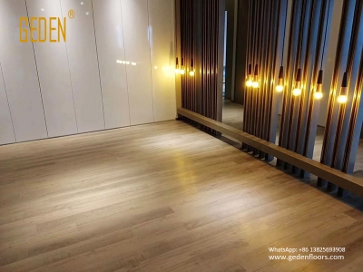 commercial SPC-click pvc wood flooring for hotel 6609